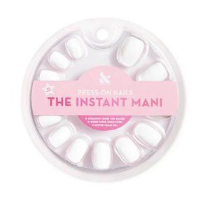 Olive & June Press-on Artificial Nails, Round XXS, HD, White, 42 Ct